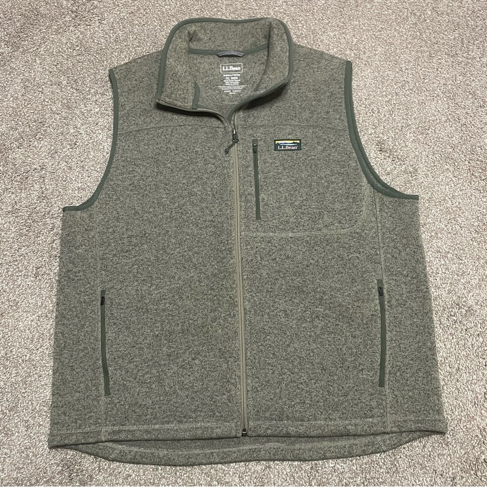 Men’s L.L. Bean Sweater Fleece Vest Size XL